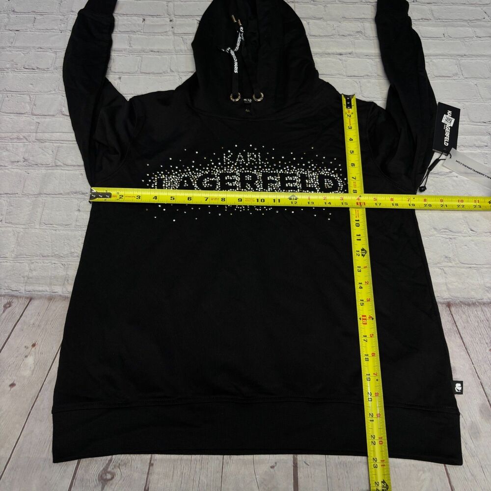 NWT Karl Lagerfeld Paris Women Pullover Hoodie Sweatshirt XS X-Small C088 -14 - Picture 2 of 16